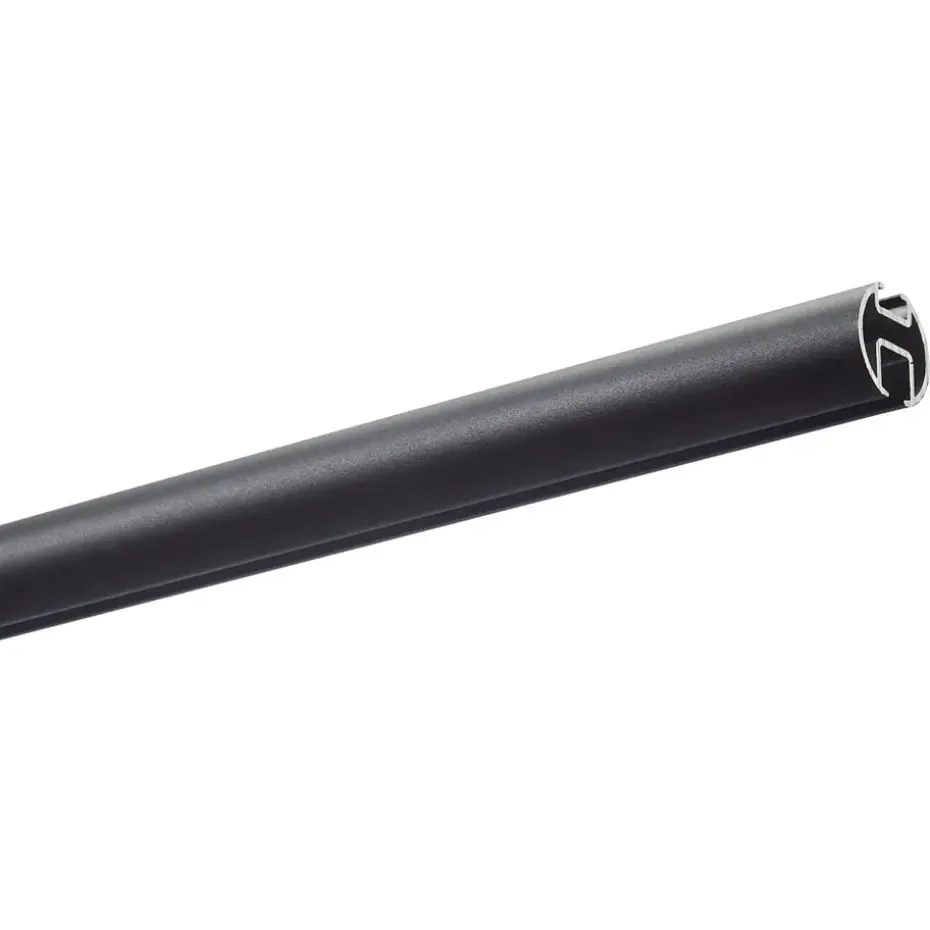 Railroedeset 200cm - zwart metaal - Ø28mm (2680220)
