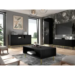 Ravenna B dressoir ladekast 150 2D3S gefreesd MDF folie mat