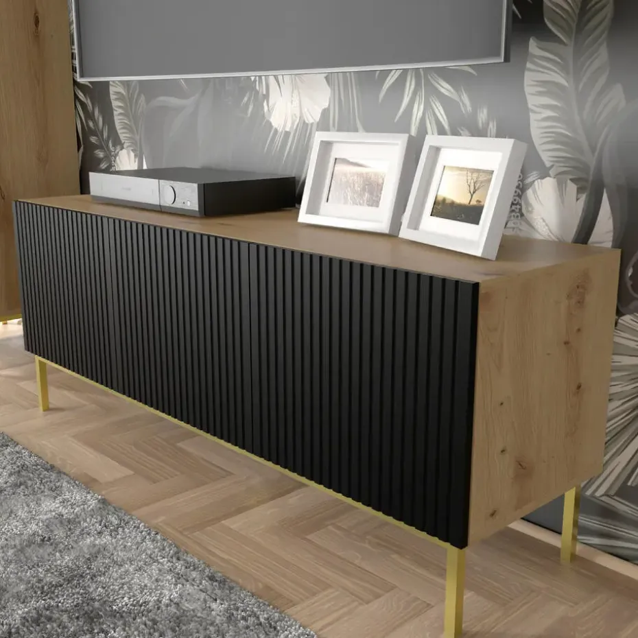 Ravenna B TV-meubel 150 3D gefreesd MDF folie mat