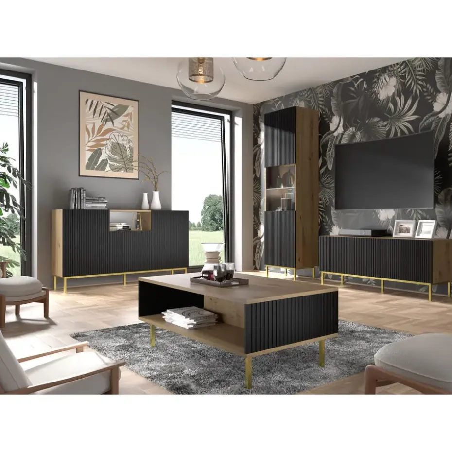 Ravenna B TV-meubel 150 3D gefreesd MDF folie mat