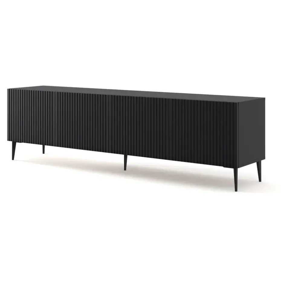 Ravenna B TV-meubel 200 4D gefreesd MDF folie mat