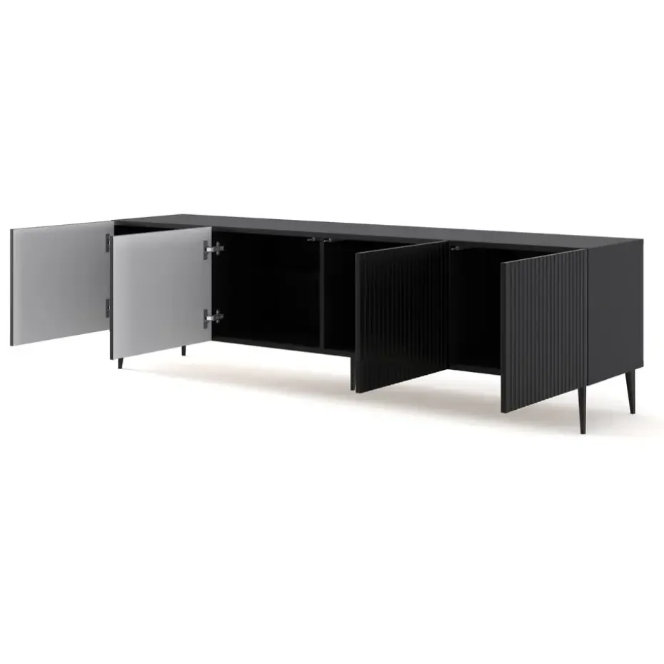 Ravenna B TV-meubel 200 4D gefreesd MDF folie mat