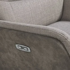 Relaxfauteuil Herman - elektrisch verstelbaar - duo-stof grijs