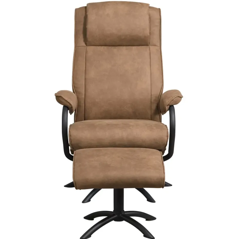 Relaxfauteuil Vincent incl. hocker - taupe