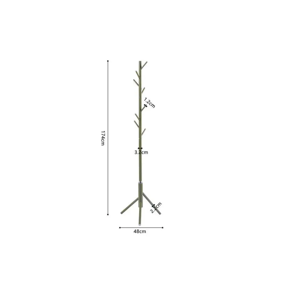 Rousseau Staande kapstok Kassie - Ø48 x 174 cm - Groen / Metaal