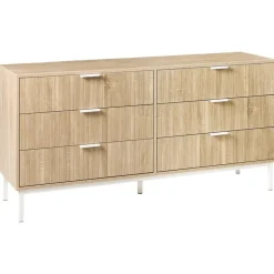 ROYALLA - Ladekast met 6 lades - Lichtbruin - MDF