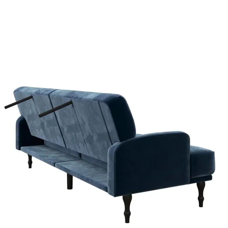 Ruby - 3-zits slaapbank in blauw fluweel