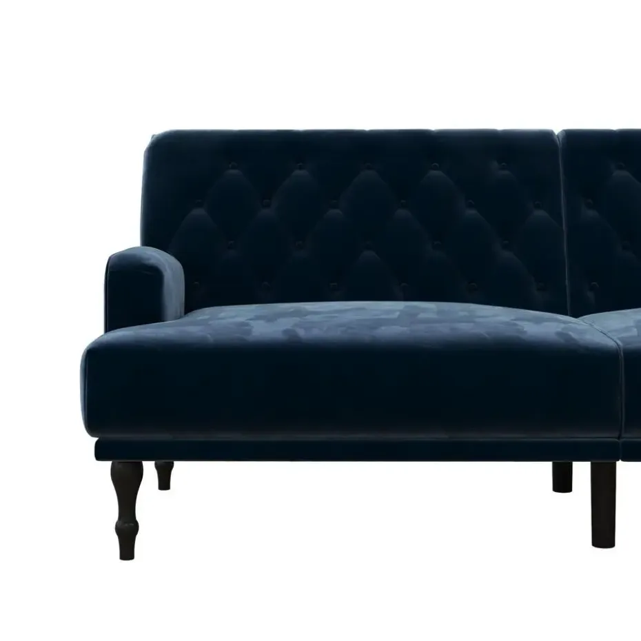 Ruby - 3-zits slaapbank in blauw fluweel