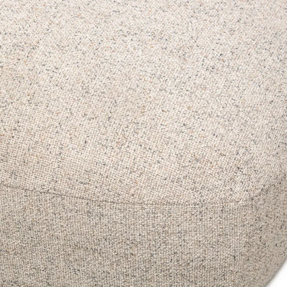 Salonstoel Swivel van metaal en beige fluweel