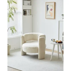 Salonstoel van metaal en witte lussen