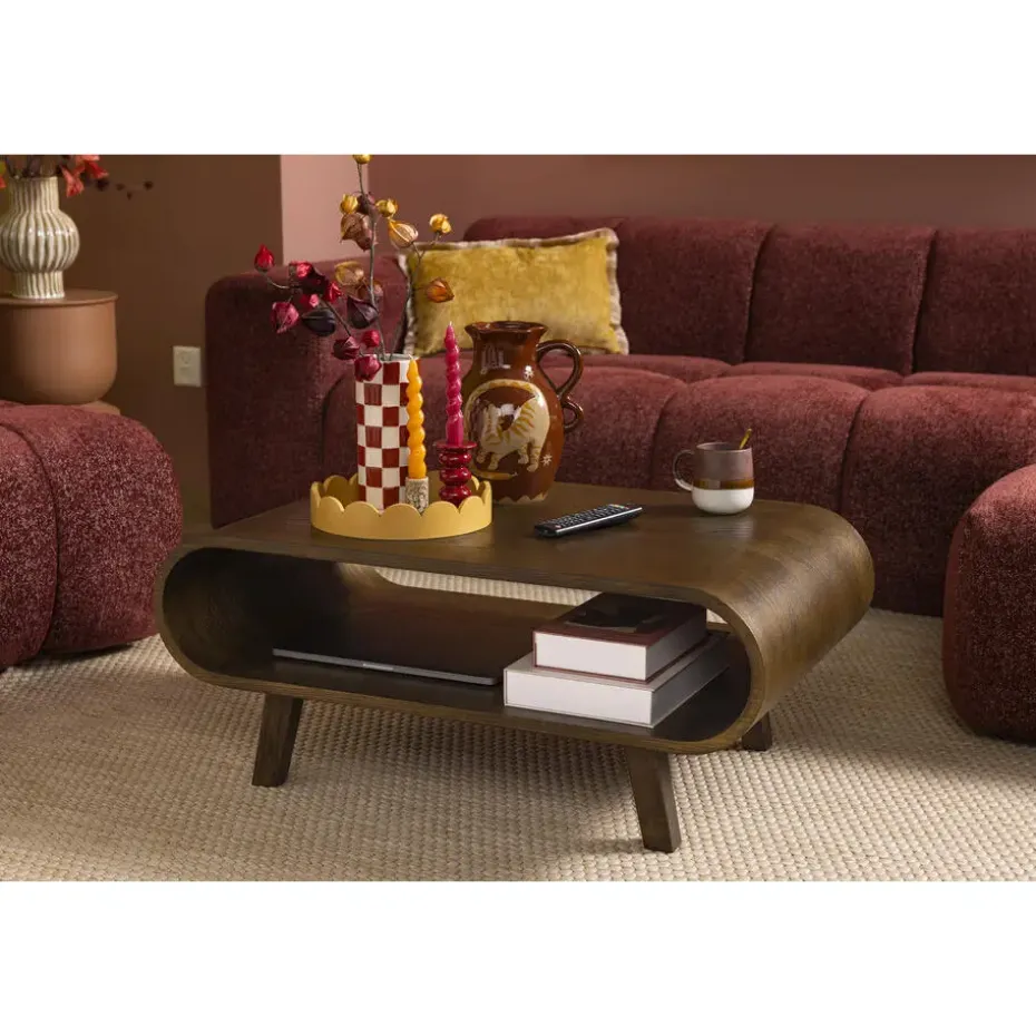 Salontafel Matteo - walnoot - 37x90x55 cm