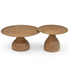 Salontafel Naturel Mangohout - Ø80x39cm - Joji