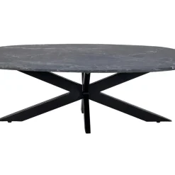 Salontafel Richy Zwart Marmer Deens Ovaal 120cm