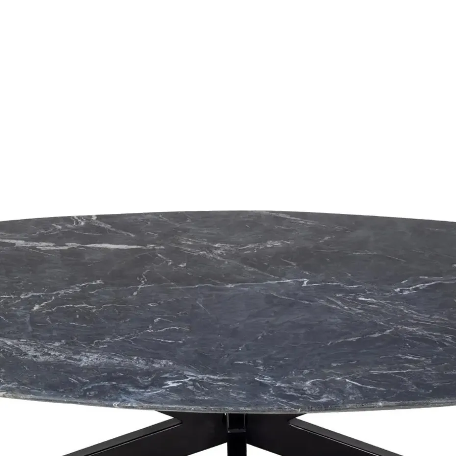 Salontafel Richy Zwart Marmer Deens Ovaal 120cm