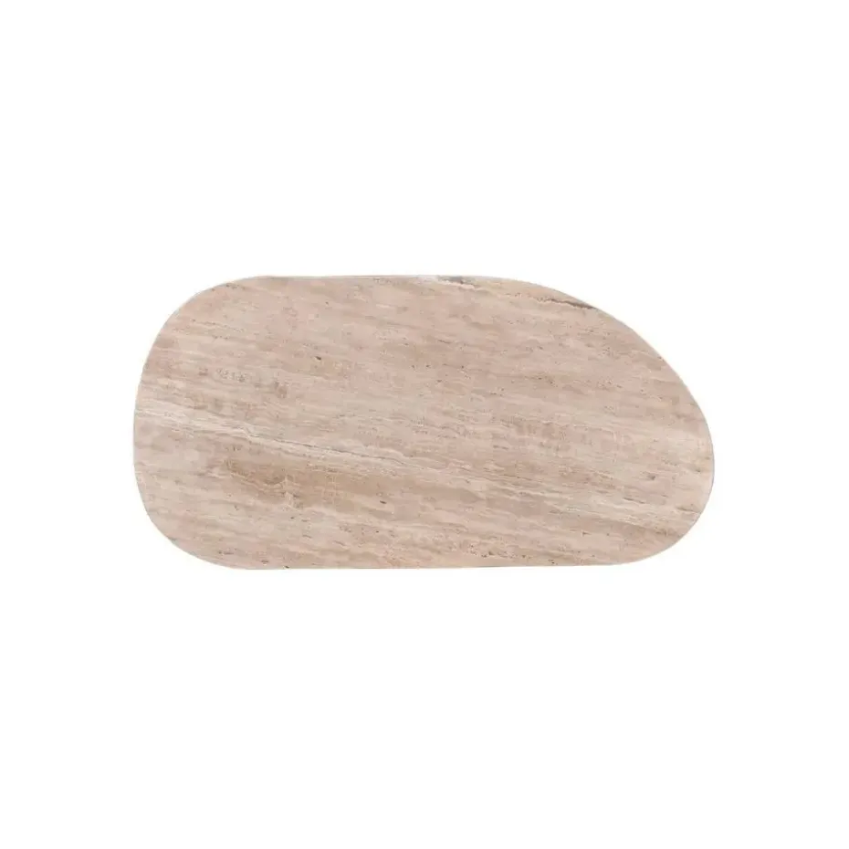 Salontafel Travertin - Beige/Bruin - Organische Vorm - Tafel Olaf