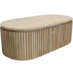 Salontafel Travertin - Naturel Mangohout - 120x60x40cm - Sven