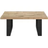 Salontafel Trevor - mangohout - 42x100x100 cm