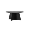 Salontafel Zwart Ø100cm - Fineer - Scandinavisch - Tafel Bootcut