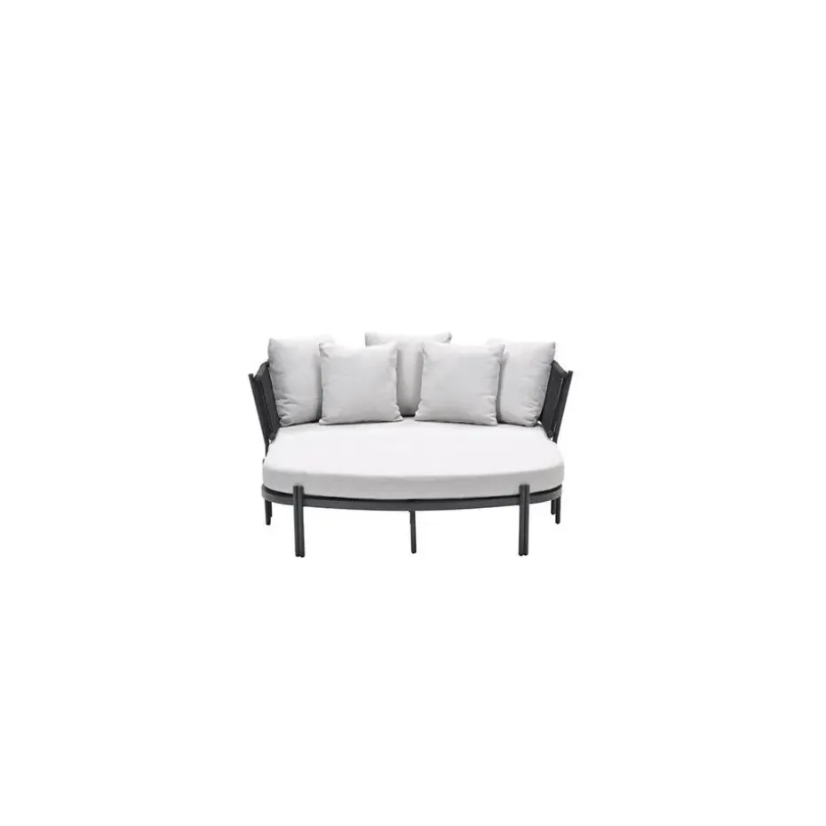San Remo divanbed - carbon black - rope lava zwart - valley sand