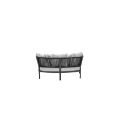 San Remo divanbed - carbon black - rope lava zwart - valley sand