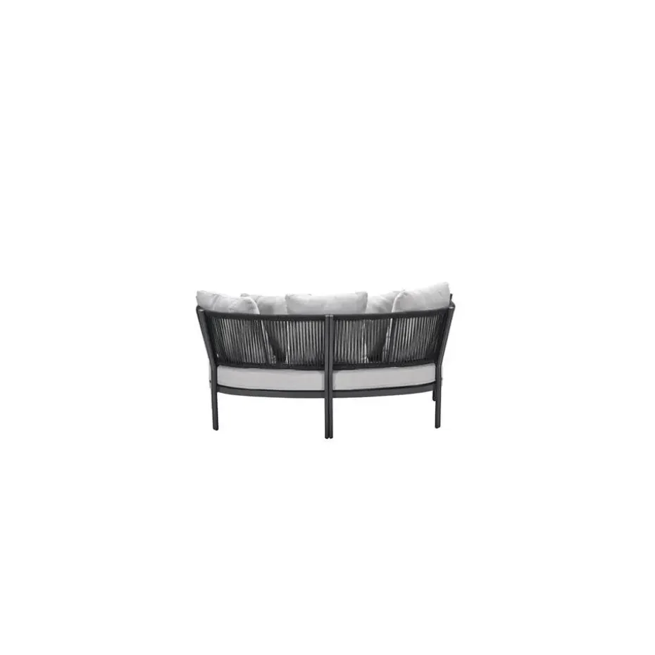 San Remo divanbed - carbon black - rope lava zwart - valley sand