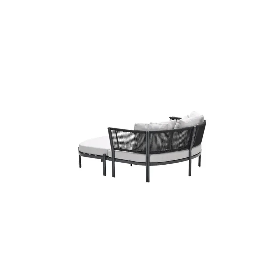 San Remo divanbed - carbon black - rope lava zwart - valley sand