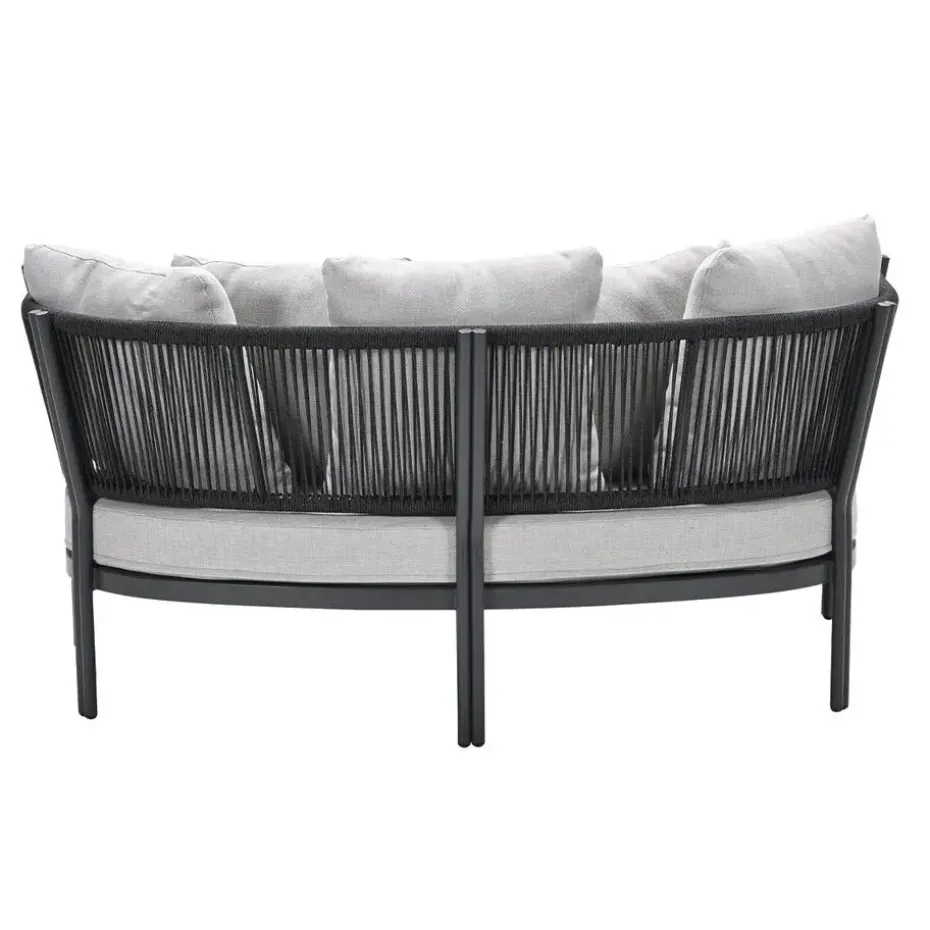 San Remo divanbed - carbon black - rope lava zwart - valley sand