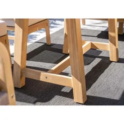 Santos lounge-diningset - 5-dlg.-links -acaciahout met white wash-sand