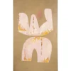 Schilderij Abstract Craft oker MDF - 115x70 cm