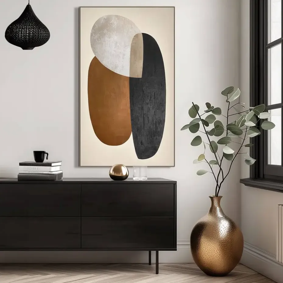 Schilderij Abstract warm - multikleur - 118x70 cm