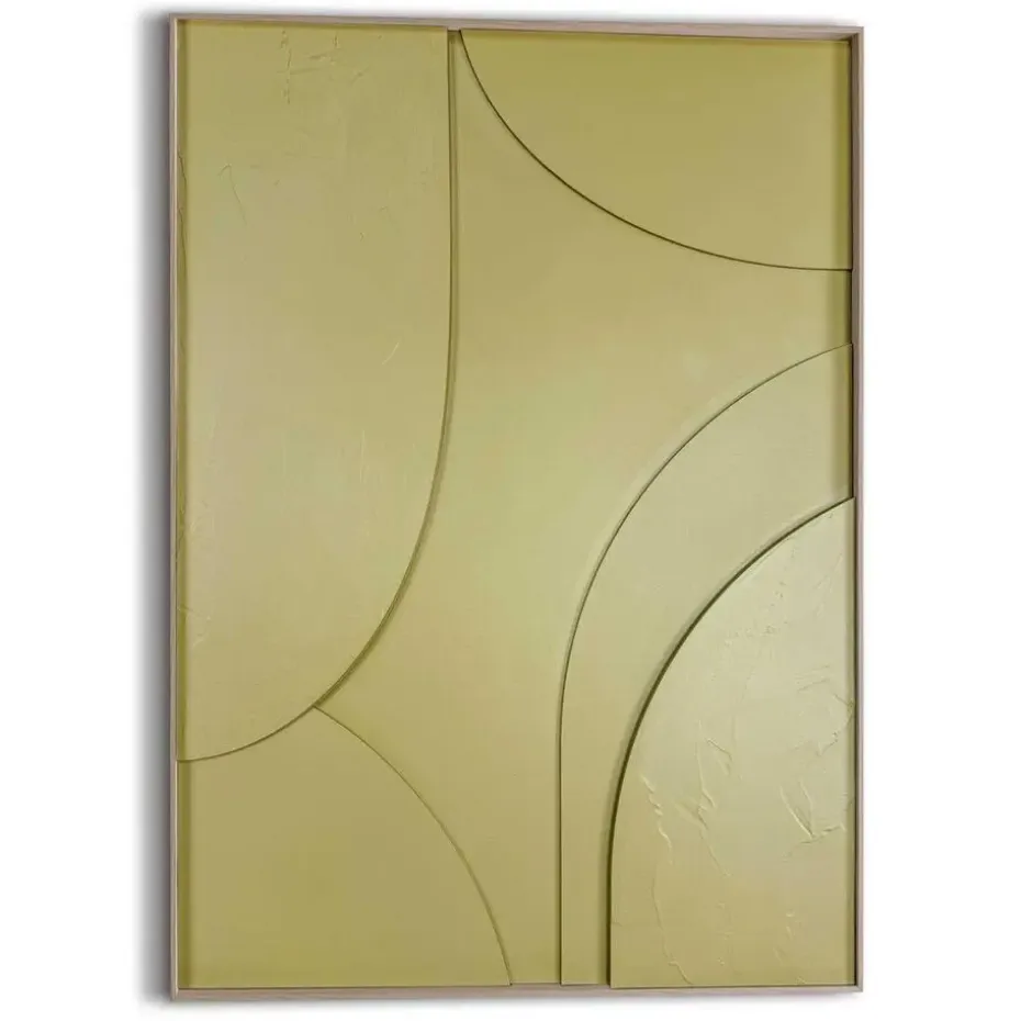 Schilderij 3D Art Terrace vintage green - 70 x 50cm - Groen