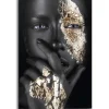 Schilderij Gouden hand - 90 x 60cm - Goudkleurig