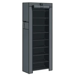 Schoenenkast - 10 Niveaus - tot 27 Paar Schoenen - 58x160cm - Grijs