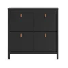 Schoenenkast Madeira - zwart - 103x102x25 cm