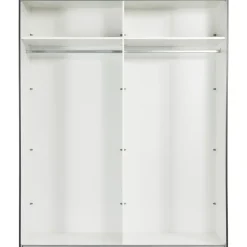 Schuifdeurkast Bergamo - antraciet - 221x178,5x66,6 cm