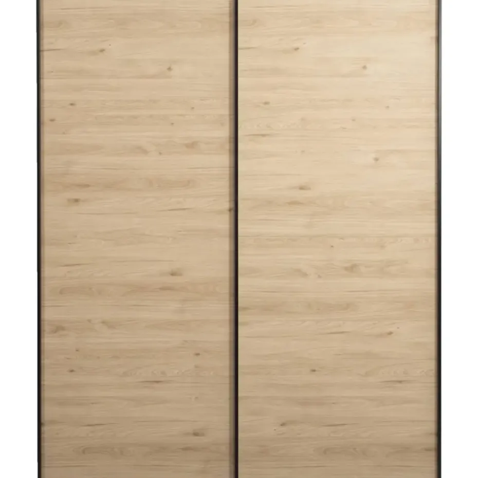 Schuifdeurkast Bergamo - eikenkleur - 221x178,5x66,6 cm