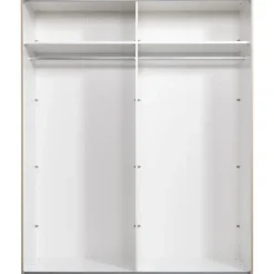 Schuifdeurkast Bergamo - eikenkleur - 221x178,5x66,6 cm
