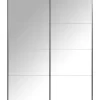 Schuifdeurkast Bergamo met spiegeldeuren - antraciet - 221x178,5x66,6 cm