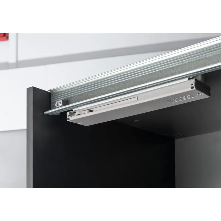 Schuifdeurkast Genua - antraciet/wit - 204x122x60 cm