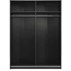 Schuifdeurkast Genua - antraciet - 204x150x60 cm