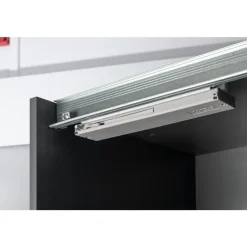 Schuifdeurkast Genua - antraciet/wit - 204x150x60 cm