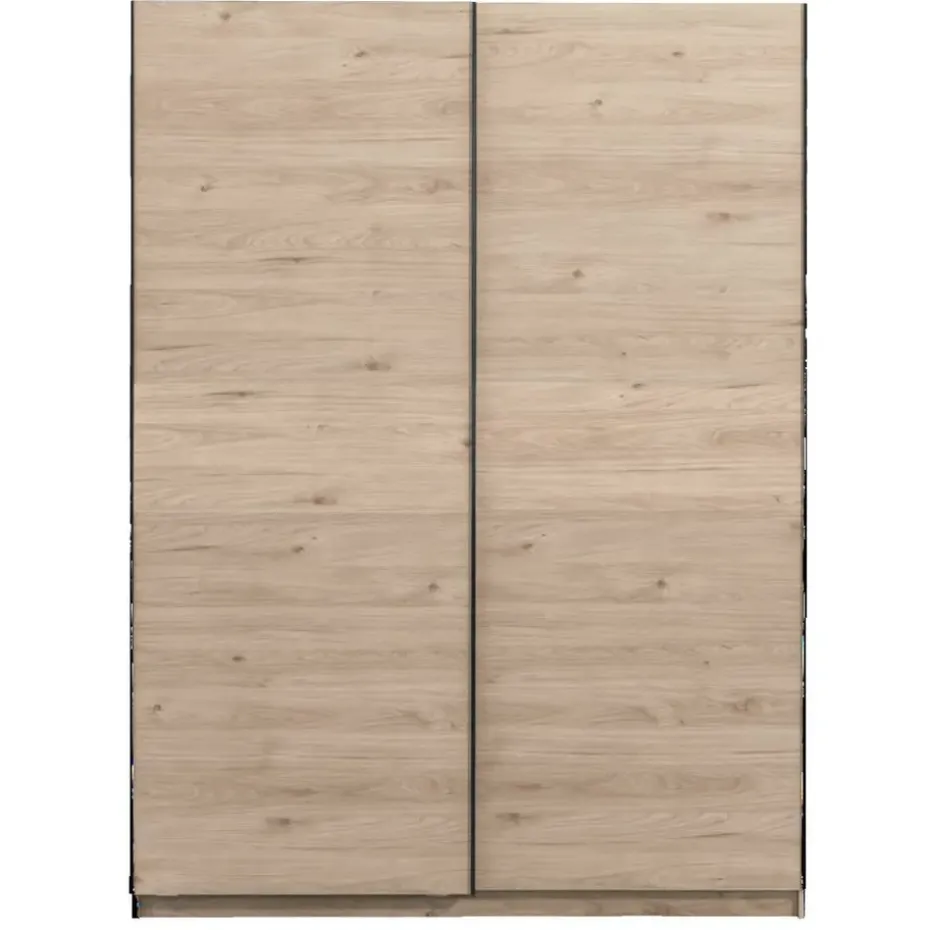 Schuifdeurkast Genua - eikenkleur - 204x150x60 cm