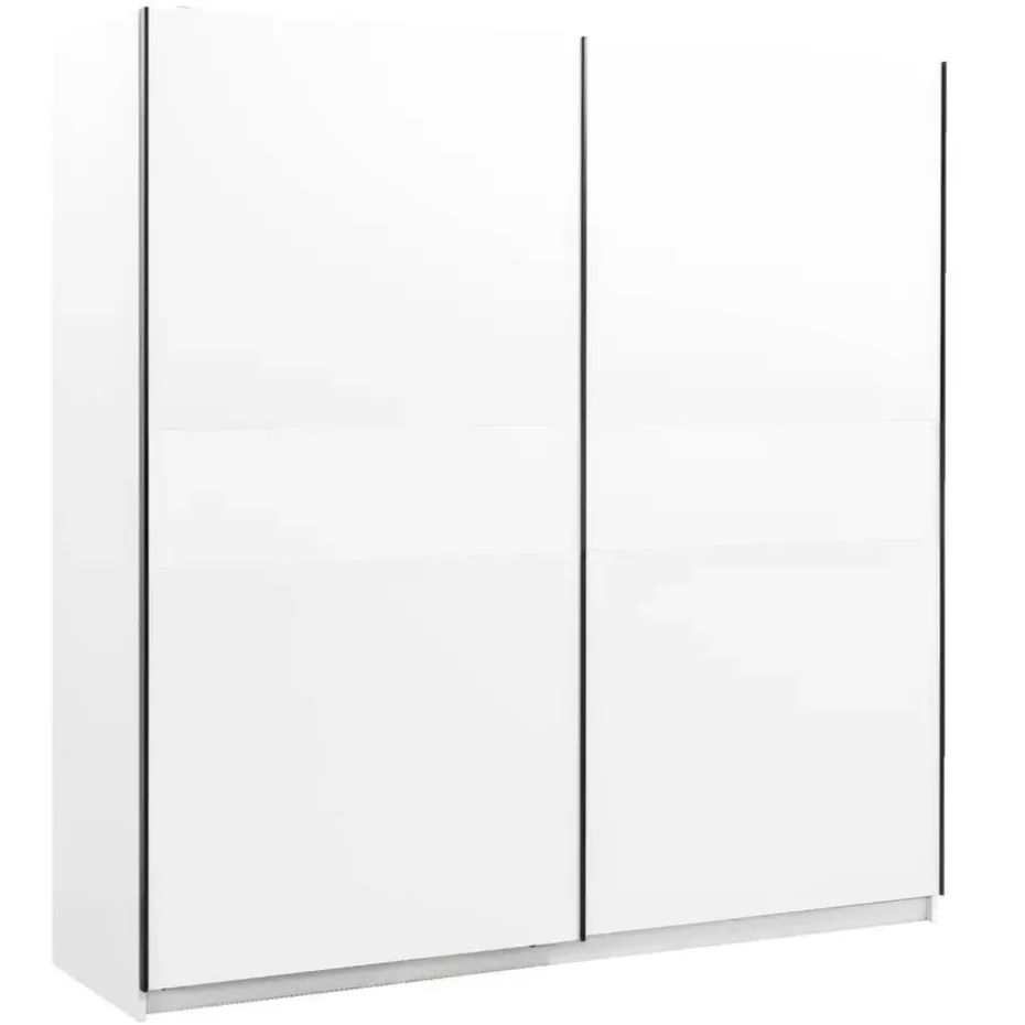 Schuifdeurkast Genua - wit - 204x200x60 cm