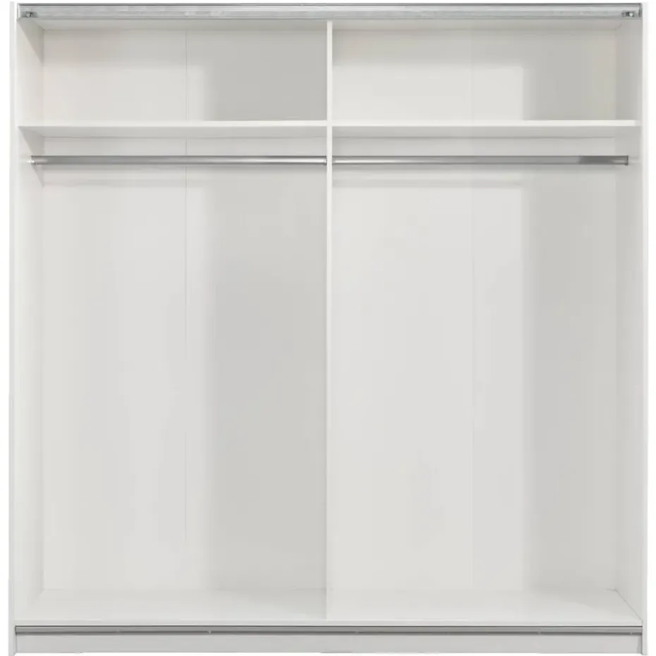 Schuifdeurkast Genua - wit - 204x200x60 cm