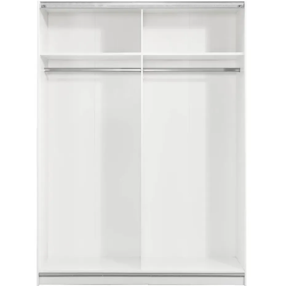 Schuifdeurkast Genua - wit - 204x150x60 cm