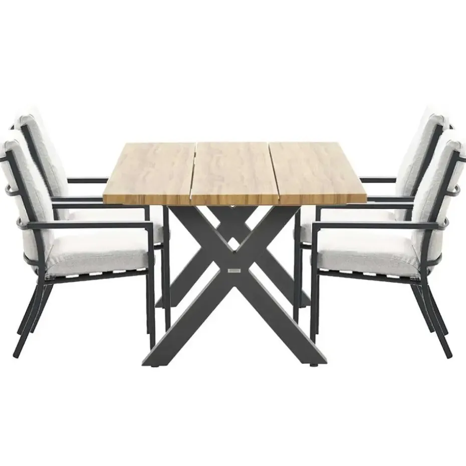 Senja tuinset 5-delig - Zadar tuintafel 180x100 cm