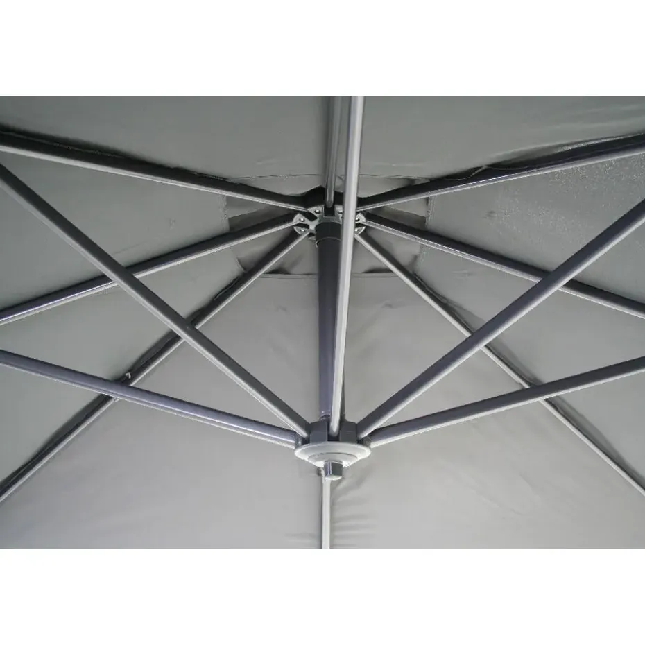 SenS-Line Honolulu zweefparasol vierkant - 250x250 cm - Antraciet