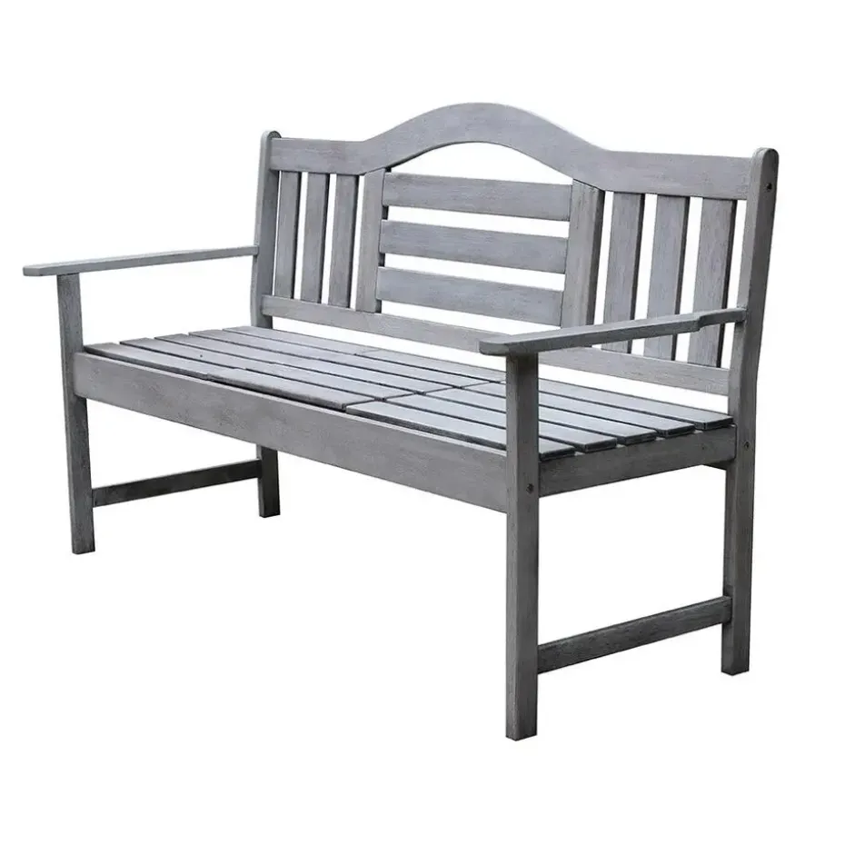 SenS-Line Nevada tuinbank met uitklapbaar tafeltje - Grijs - 150 cm - Meranti h