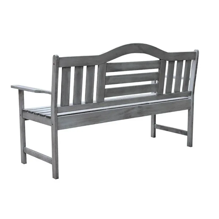 SenS-Line Nevada tuinbank met uitklapbaar tafeltje - Grijs - 150 cm - Meranti h
