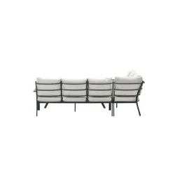 Sergio lounge-diningset - 3-delig - links - carbon black - desert sand